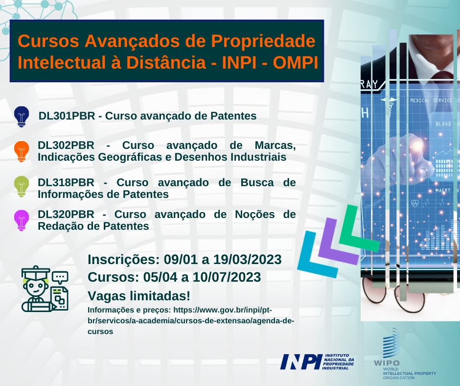 INPI tem inscrições abertas para diversos cursos avançados de Propriedade Intelectual